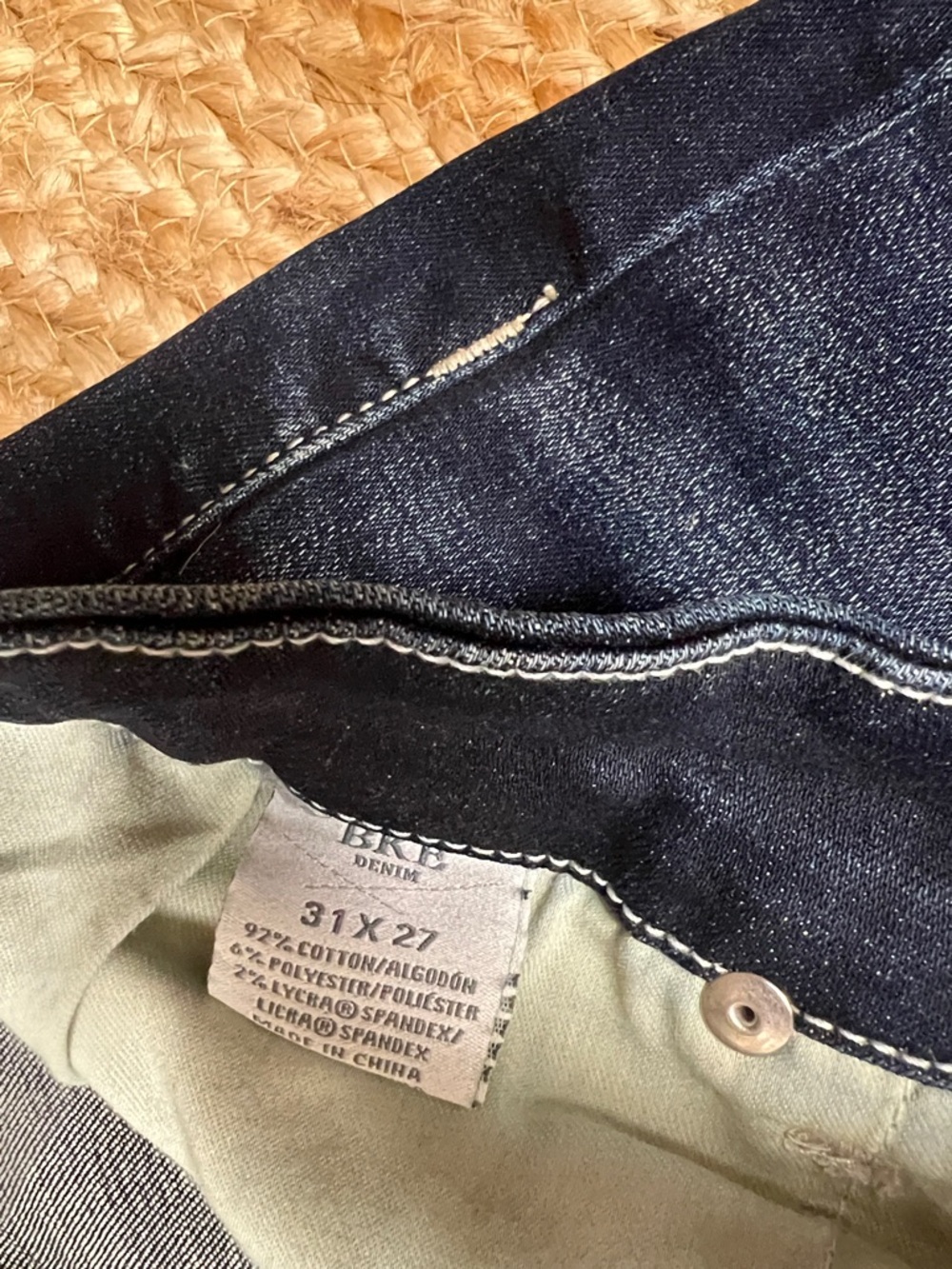 BKE Indigo Skinny Jeans with Faded Detail - Picture 3 of 4